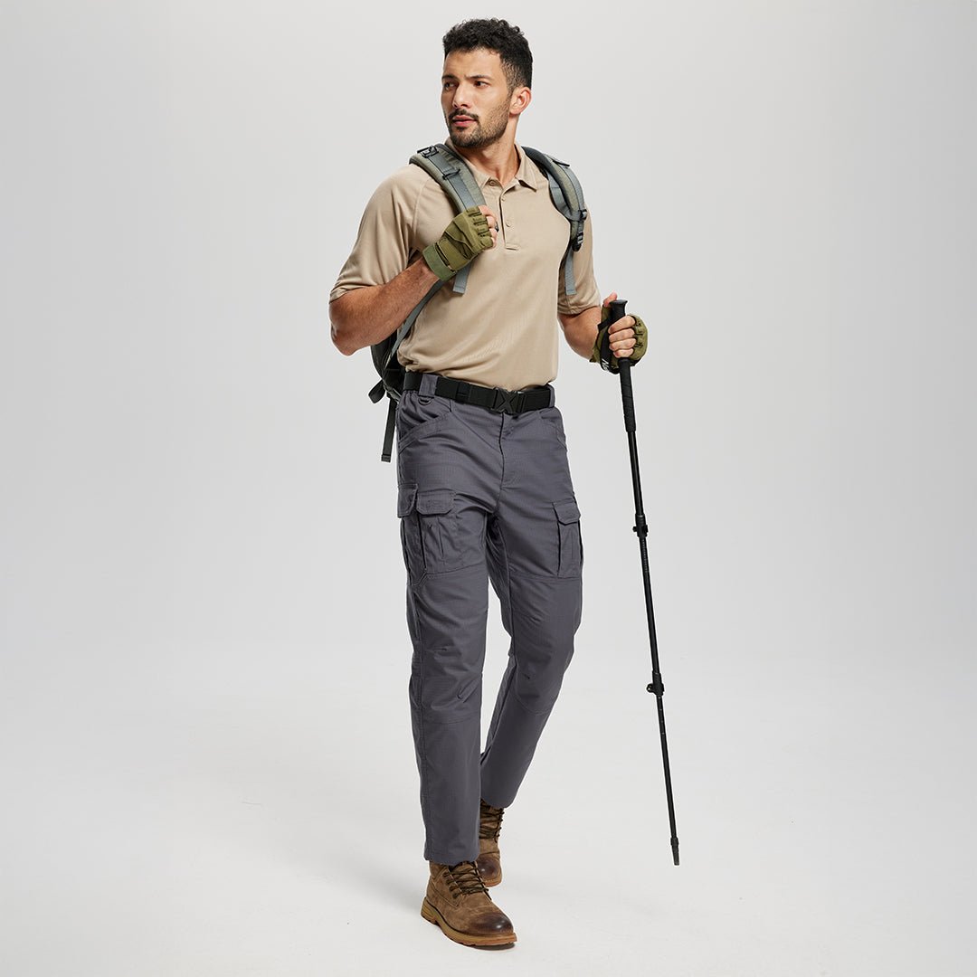 TACVASEN Dark Grey Tactical Ripstop Hiking Outdoor Pants