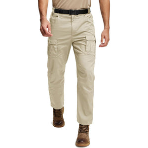 TACVASEN Light Khaki Tactical Ripstop Hiking Outdoor Pants