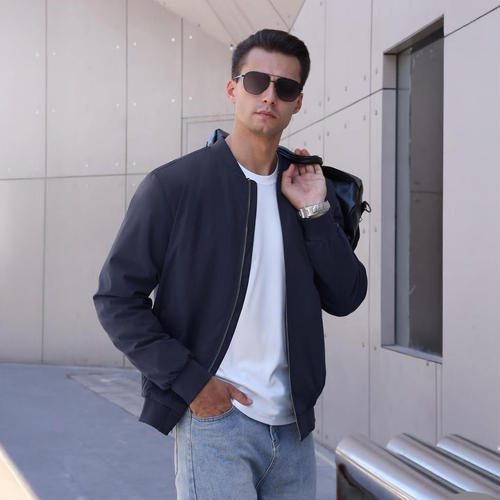 Men's Thermal Quilted Water Resistant Bomber Jacket - LT23M1157