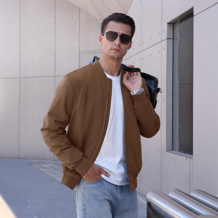 Men's Thermal Quilted Water Resistant Bomber Jacket - LT23M1157