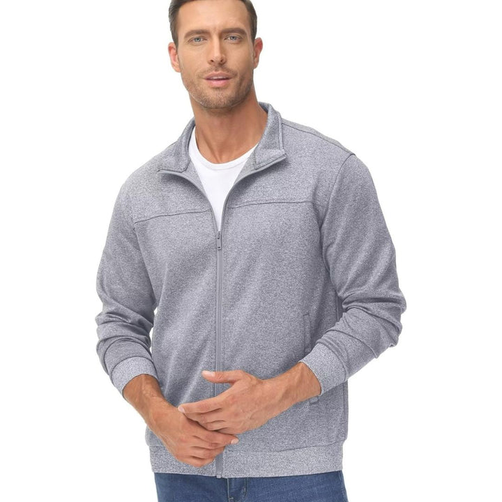 Men's Track Lightweight Full Zip Up Stand Collar Jacket - Men's Jackets