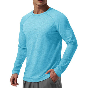 TACVASEN Water Blue UPF 50+ Fishing Swim Long Sleeve Shirts