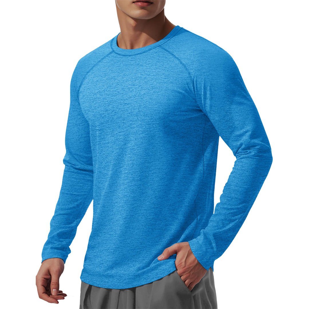 TACVASEN Blue UPF 50+ Fishing Swim Long Sleeve Shirts