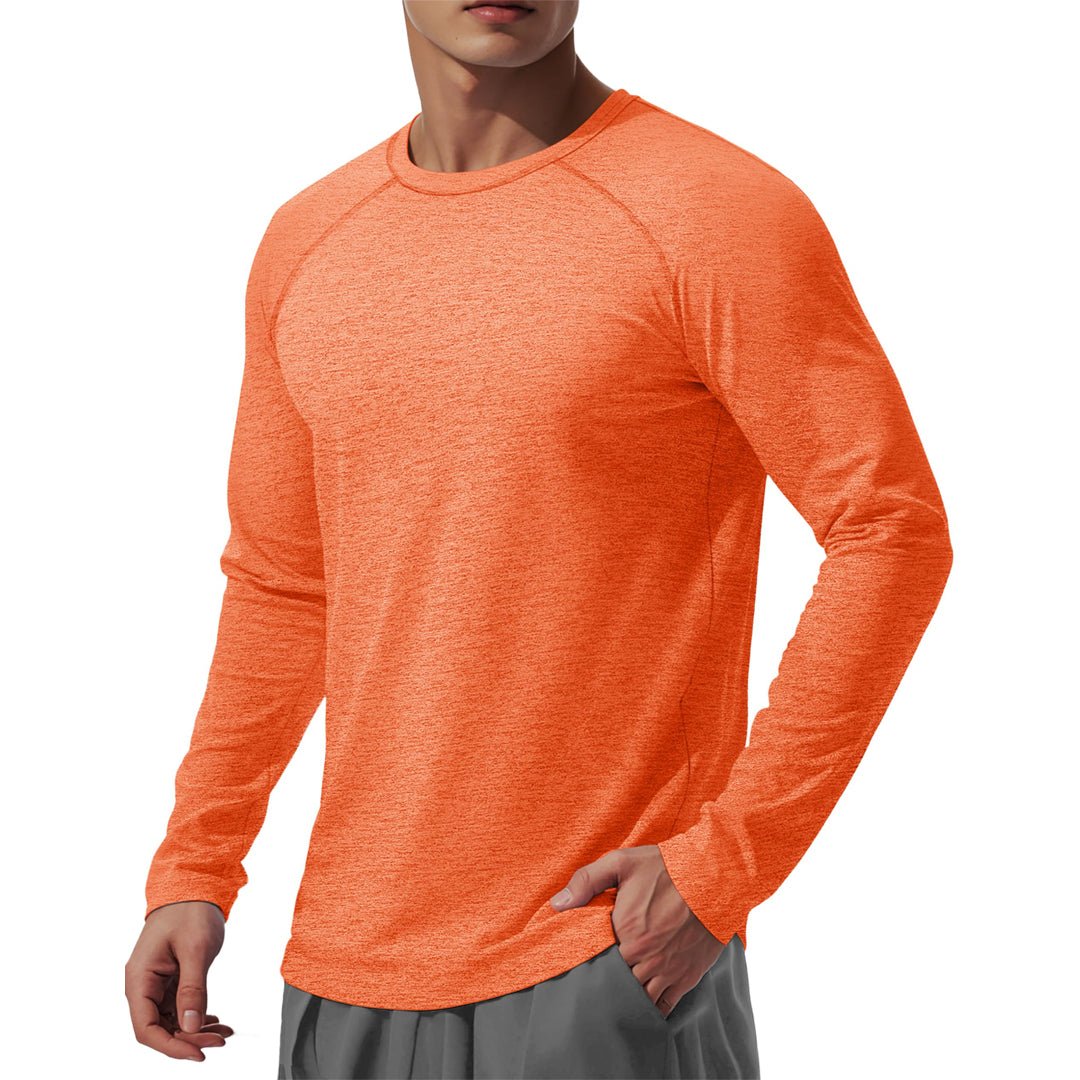 TACVASEN Orange UPF 50+ Fishing Swim Long Sleeve Shirts