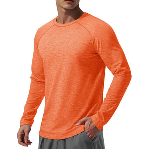 TACVASEN Orange UPF 50+ Fishing Swim Long Sleeve Shirts
