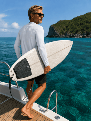 TACVASEN White Men's UPF 50+ Long Sleeve Quick Dry Sun Protection Shirt