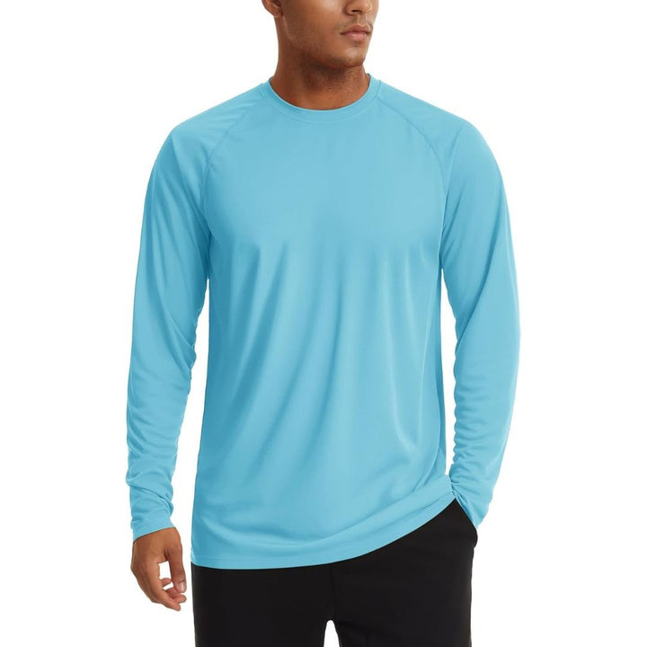 Men's UPF 50+ Long Sleeve Quick Dry Sun Protection Shirt - Men's Sun Protective Shirts