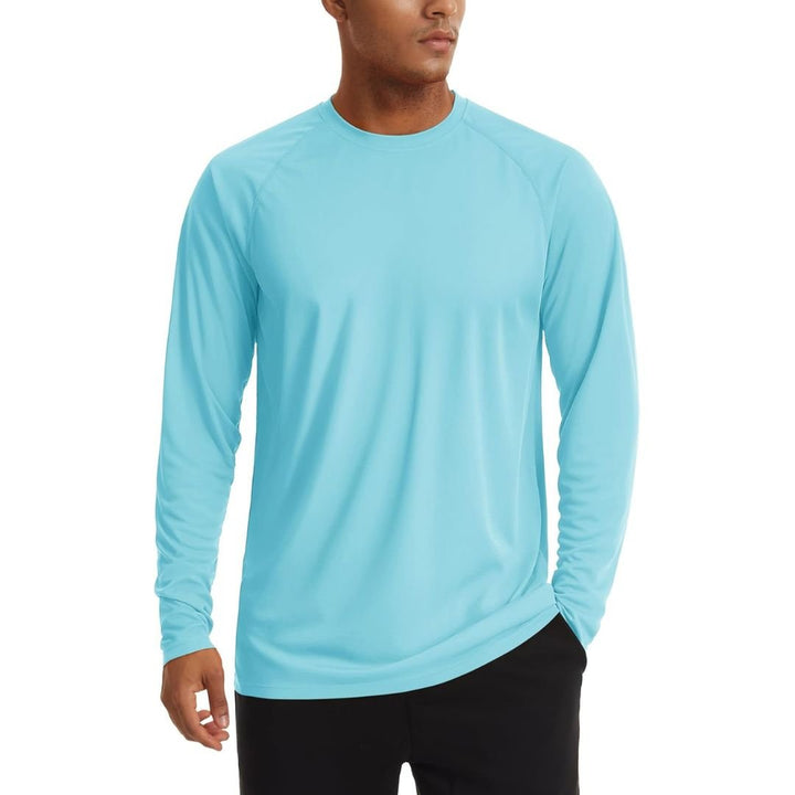 Men's UPF 50+ Long Sleeve Quick Dry Sun Protection Shirt - Men's Sun Protective Shirts