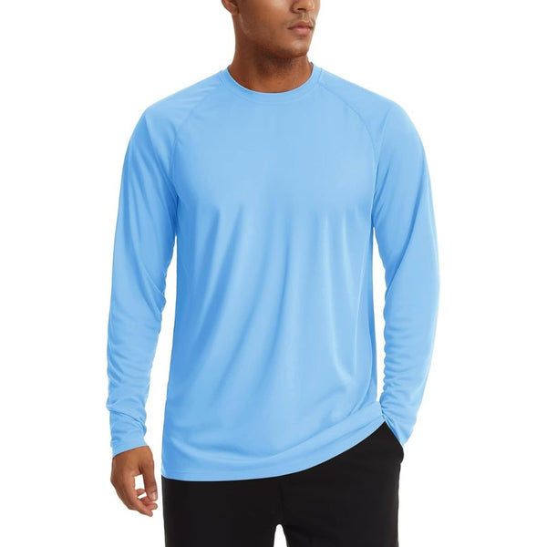 Men's UPF 50+ Long Sleeve Quick Dry Sun Protection Shirt - Men's Sun Protective Shirts