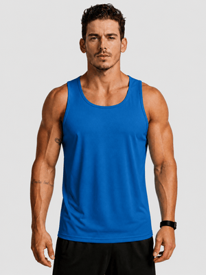 TACVASEN Blue Green Men's UPF 50+ Moisture Wicking Sports Vests