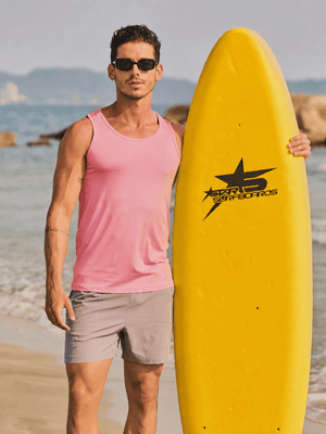 TACVASEN Pink Men's UPF 50+ Moisture Wicking Sports Vests