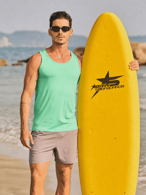 TACVASEN Mint Green Men's UPF 50+ Moisture Wicking Sports Vests