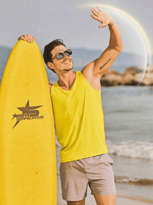 TACVASEN Yellow Men's UPF 50+ Moisture Wicking Sports Vests