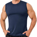TACVASEN Navy Men's UPF 50+ Quick Dry Sleeveless Shirts