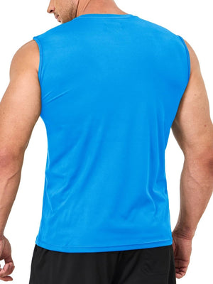 TACVASEN Azure Men's UPF 50+ Quick Dry Sleeveless Shirts