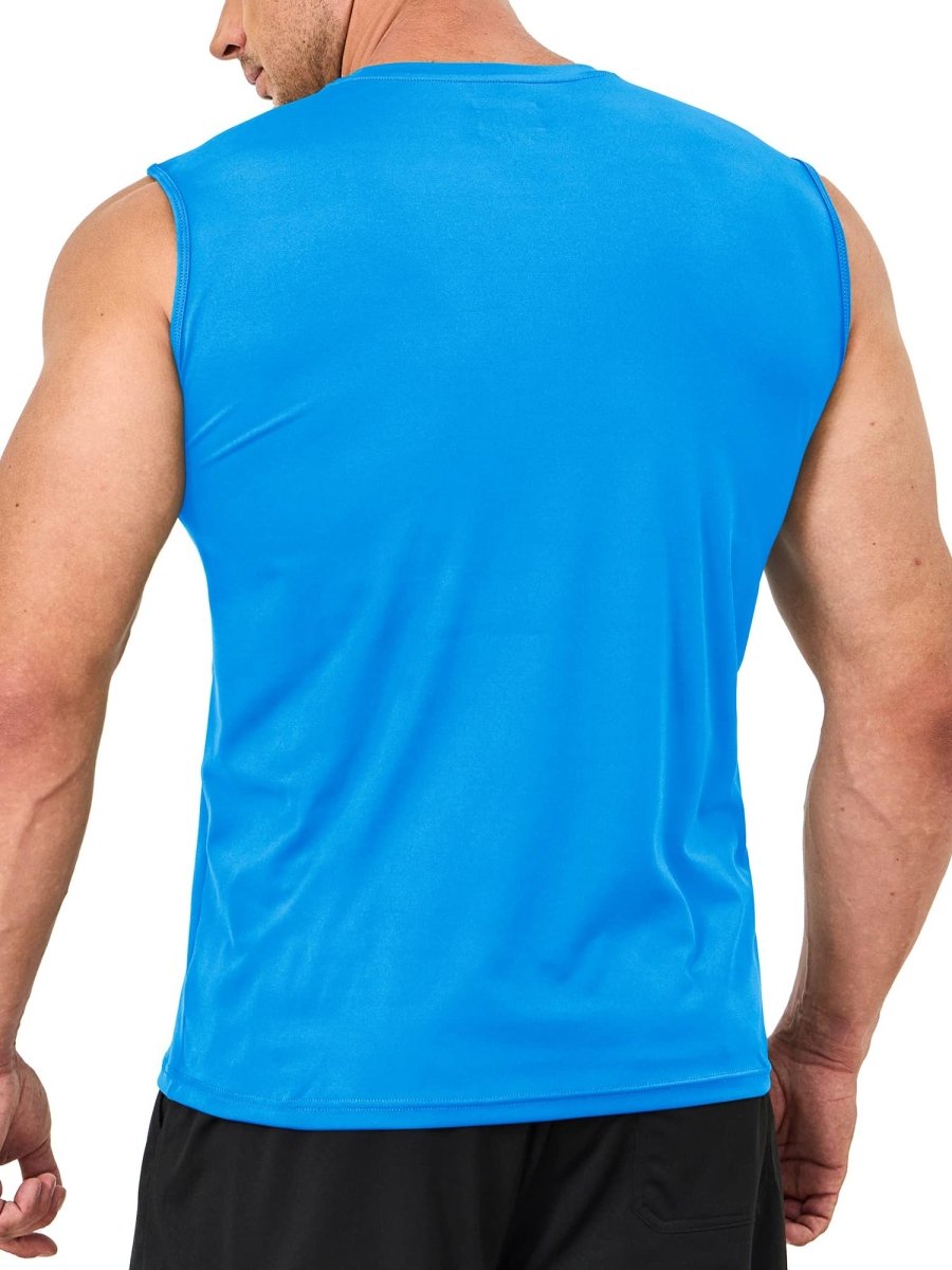 TACVASEN Azure Men's UPF 50+ Quick Dry Sleeveless Shirts