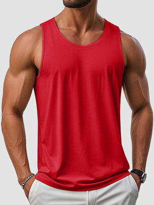 TACVASEN Red Men's UPF 50+ Quick Dry Workout & Gym Tank Top
