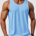 TACVASEN Sky Blue Men's UPF 50+ Quick Dry Workout & Gym Tank Top