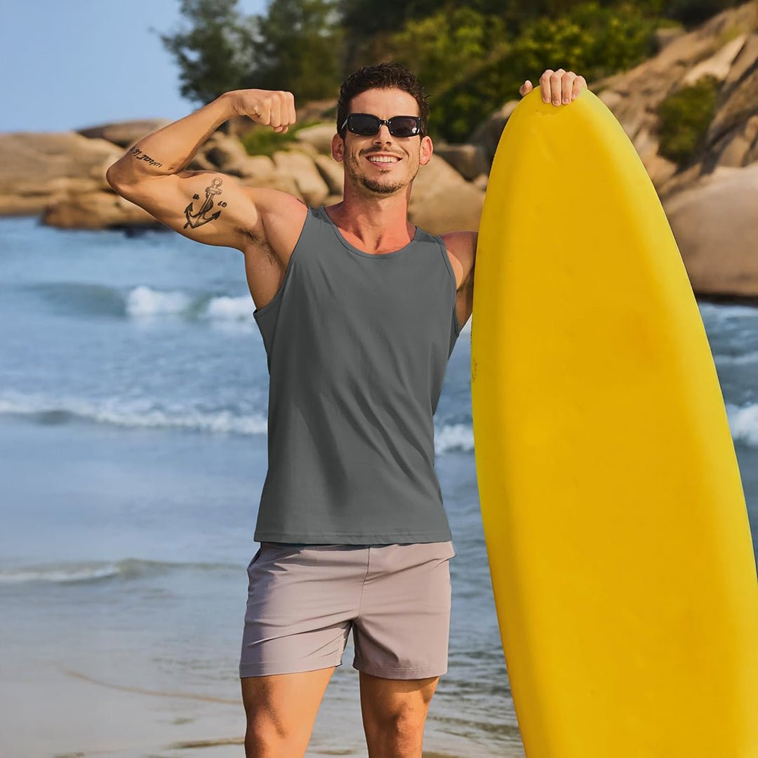 Men's UPF 50+ Quick Dry Workout & Gym Tank Top - google_men_sun_protection