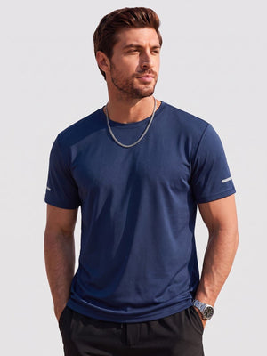 TACVASEN Navy Men's UPF 50+ Quick-Drying Functional Sports Shirt