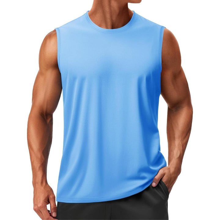 Men's UPF 50+ Sleeveless Quick Dry Gym Tank Tops - Men's T-shirts