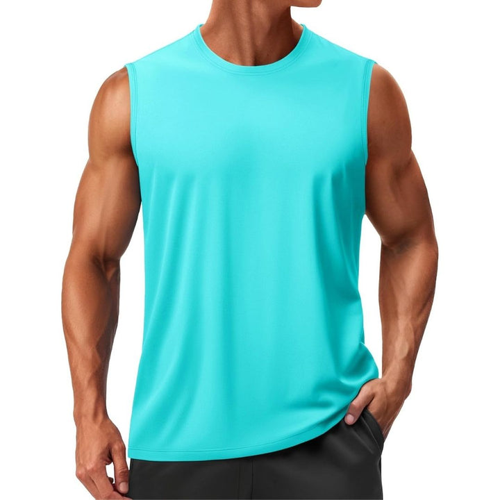 Men's UPF 50+ Sleeveless Quick Dry Gym Tank Tops - Men's T-shirts