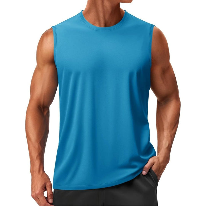 Men's UPF 50+ Sleeveless Quick Dry Gym Tank Tops - Men's T-shirts