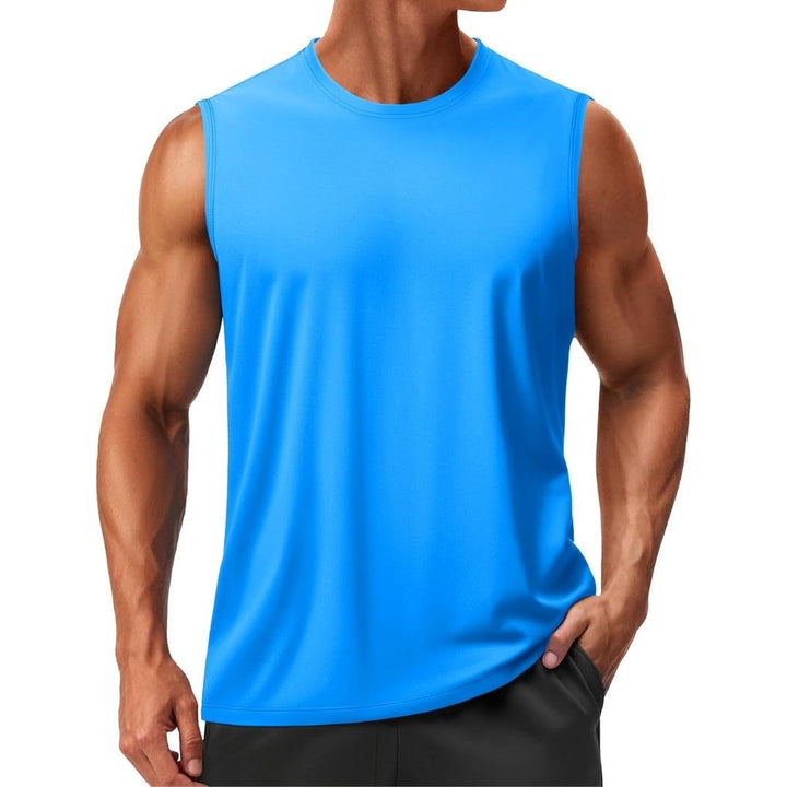 Men's UPF 50+ Sleeveless Quick Dry Gym Tank Tops - Men's T-shirts