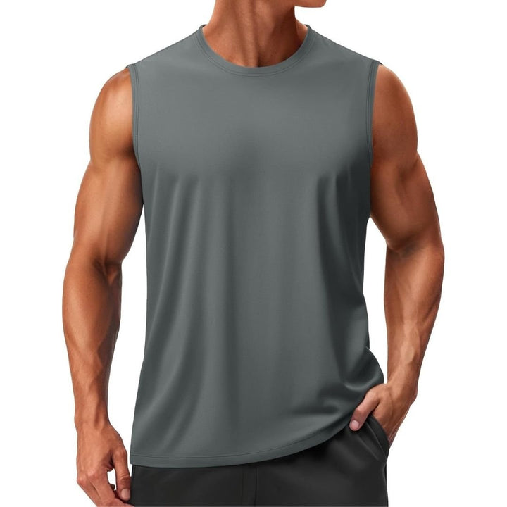 Men's UPF 50+ Sleeveless Quick Dry Gym Tank Tops - Men's T-shirts