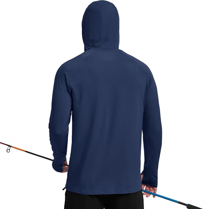 Men's UPF 50+ Sun Protection Hoodie Running & Fishing Shirt - AT24M3248