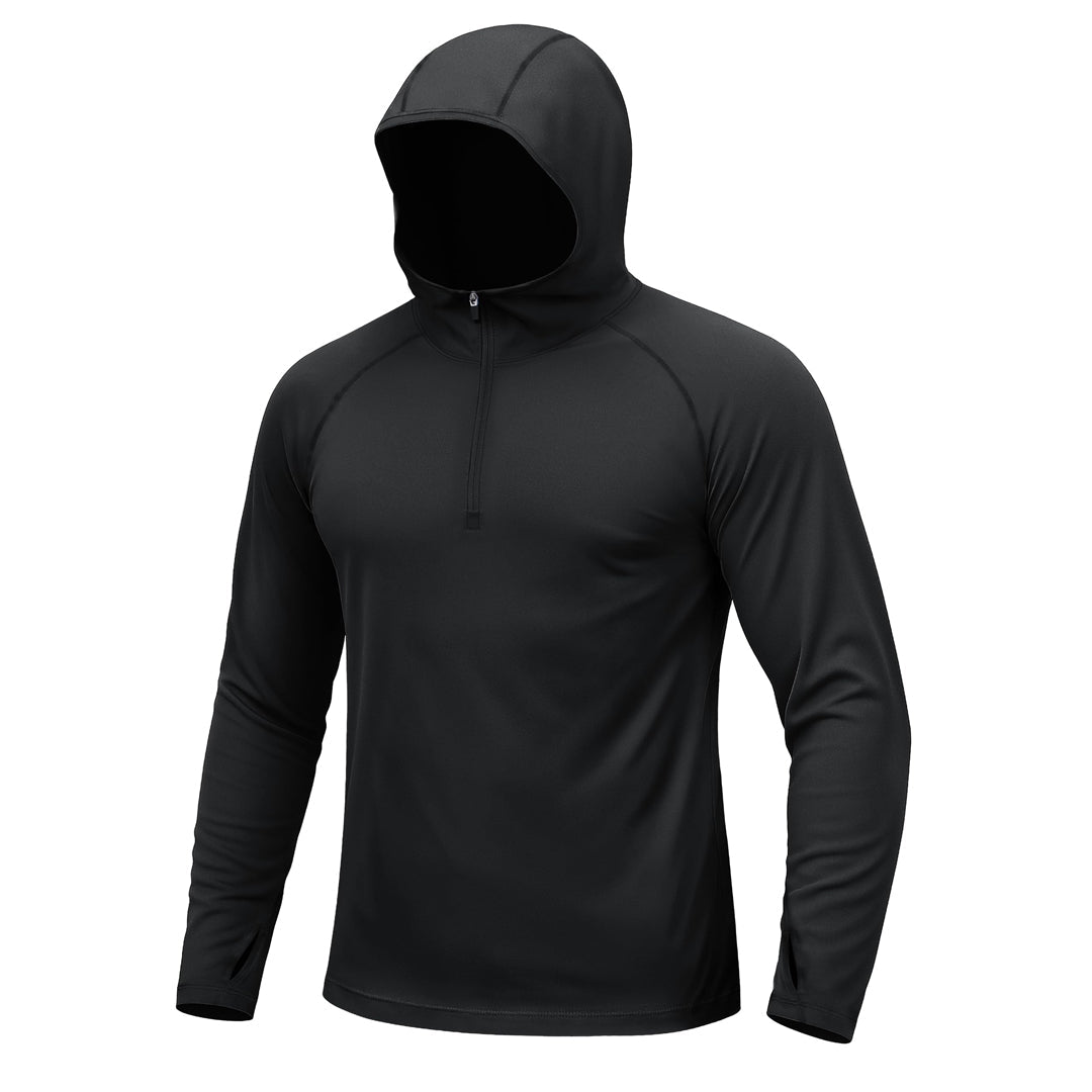 TACVASEN Sky Blue Quarter Zip UPF 50+ Sun Protection Hoodie Shirts