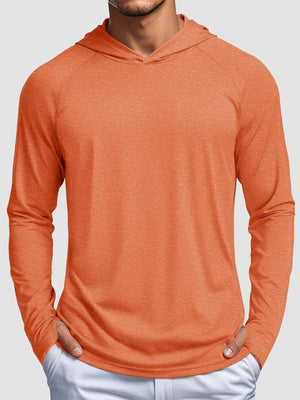 TACVASEN Sea Blue Men's UPF 50+ Sun Protection Hoodies with Thumb Holes