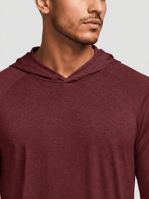 TACVASEN Sea Blue Men's UPF 50+ Sun Protection Hoodies with Thumb Holes