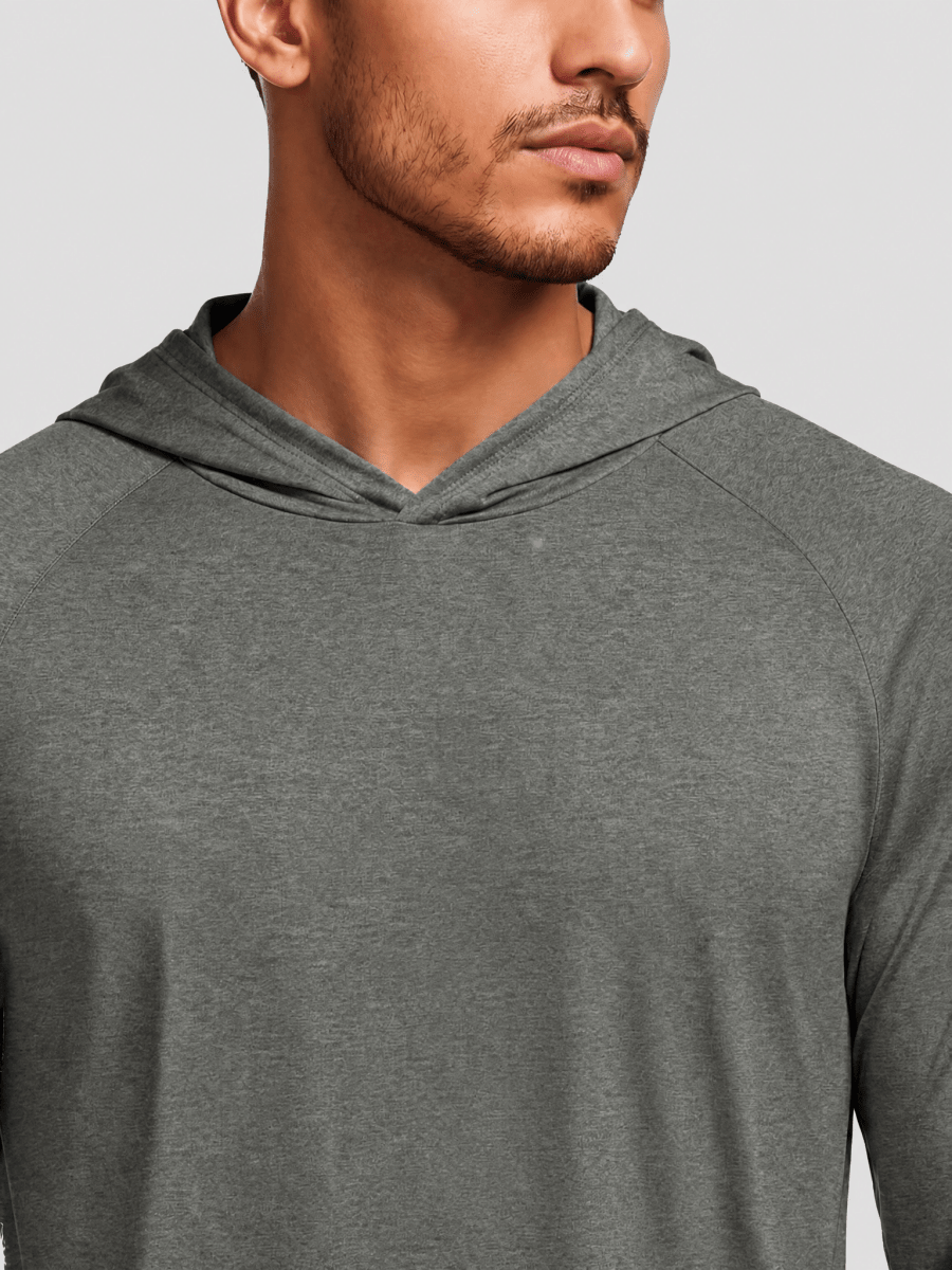 TACVASEN Sea Blue Men's UPF 50+ Sun Protection Hoodies with Thumb Holes