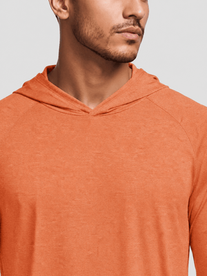 TACVASEN Sea Blue Men's UPF 50+ Sun Protection Hoodies with Thumb Holes