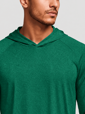 TACVASEN Sea Blue Men's UPF 50+ Sun Protection Hoodies with Thumb Holes