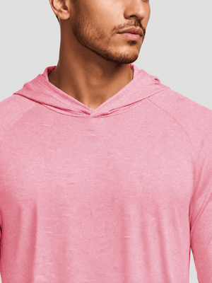 TACVASEN Sea Blue Men's UPF 50+ Sun Protection Hoodies with Thumb Holes