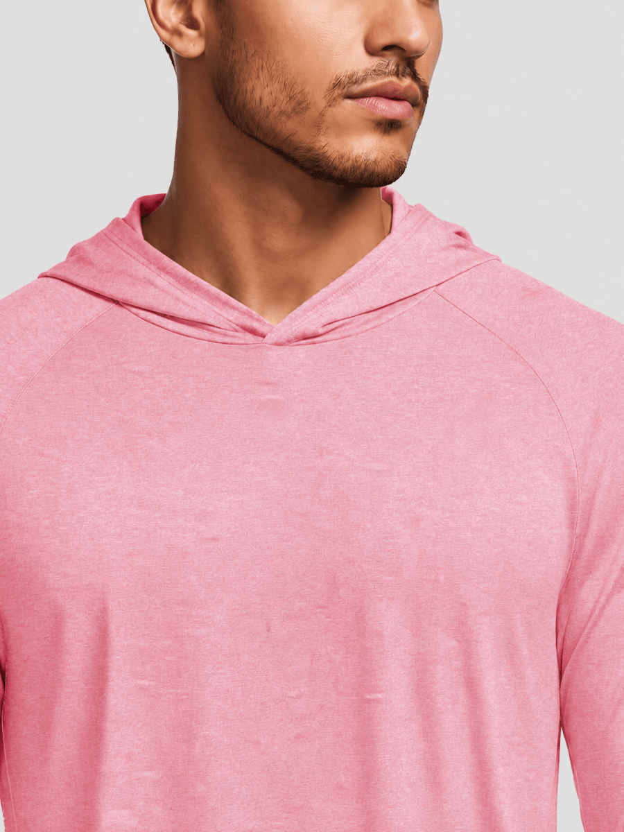 TACVASEN Sea Blue Men's UPF 50+ Sun Protection Hoodies with Thumb Holes
