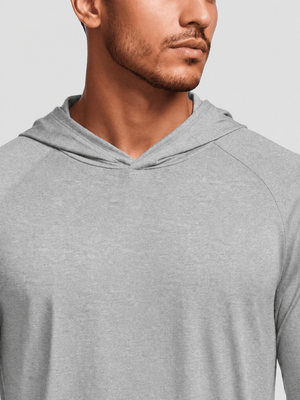 TACVASEN Sea Blue Men's UPF 50+ Sun Protection Hoodies with Thumb Holes