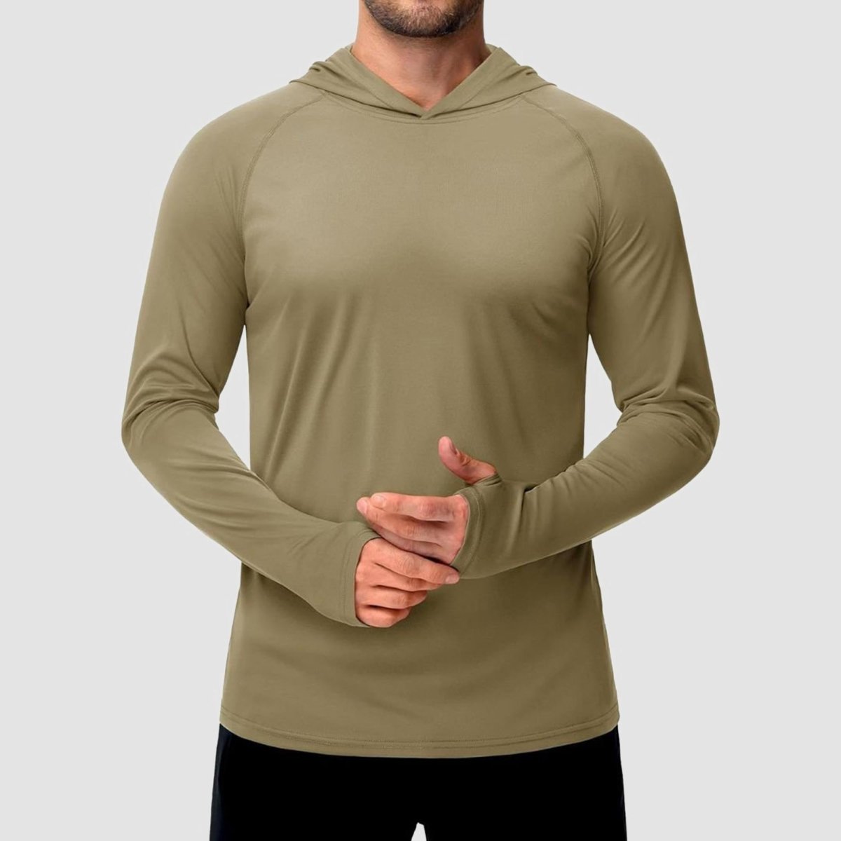 TACVASEN Dull Cyan Men's UPF 50+ Sun Protective Athletic Rash Guard Shirts