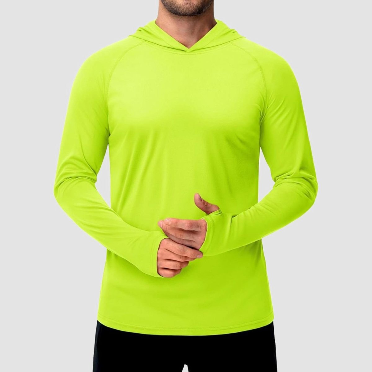 TACVASEN Bright Green Men's UPF 50+ Sun Protective Athletic Rash Guard Shirts