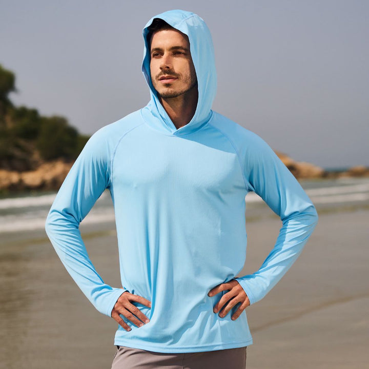 Men's UPF 50+ Sun Protective Athletic Rash Guard Shirts - Men's Running Shirts