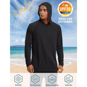 TACVASEN Blue Men's UPF 50+ Sun Protective Athletic Rash Guard Shirts