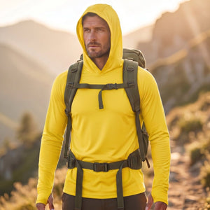 TACVASEN Yellow Men's UPF 50+ Sun Protective Athletic Rash Guard Shirts