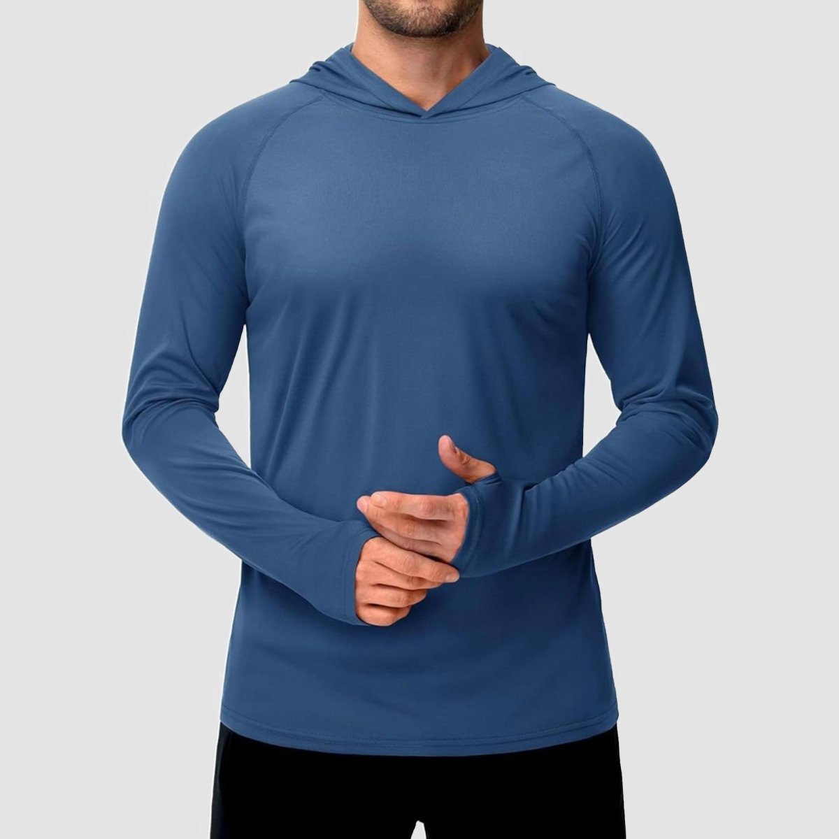 TACVASEN Blue Grey Men's UPF 50+ Sun Protective Athletic Rash Guard Shirts