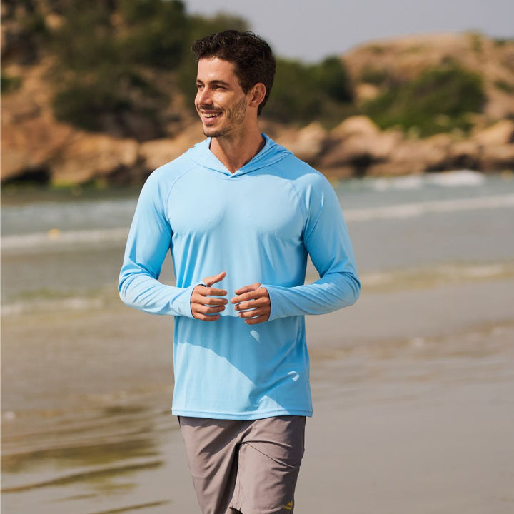 Men's UPF 50+ Sun Protective Athletic Rash Guard Shirts - Men's Running Shirts