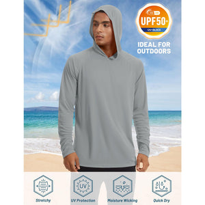 TACVASEN Blue Men's UPF 50+ Sun Protective Athletic Rash Guard Shirts