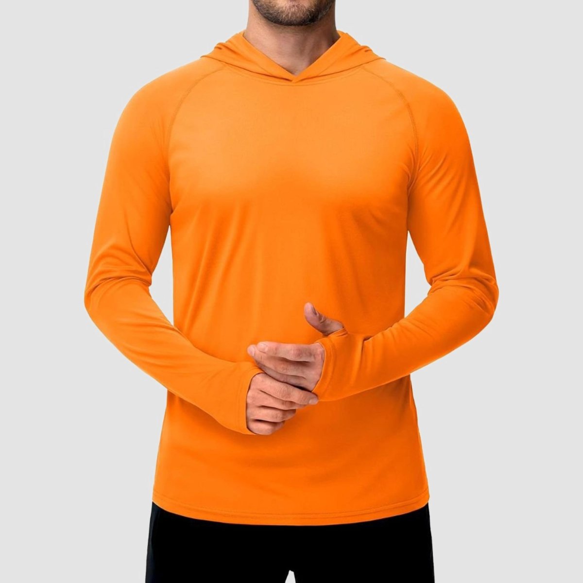 TACVASEN Orange Men's UPF 50+ Sun Protective Athletic Rash Guard Shirts