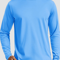TACVASEN Waterfall Blue Men's UPF 80+ Sun Shirt Quick Dry Long Sleeve Shirts
