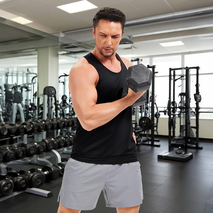 Men's UPF 80+ Y - Back Tank Top Quick Dry Muscle Shirt - AT25M3273